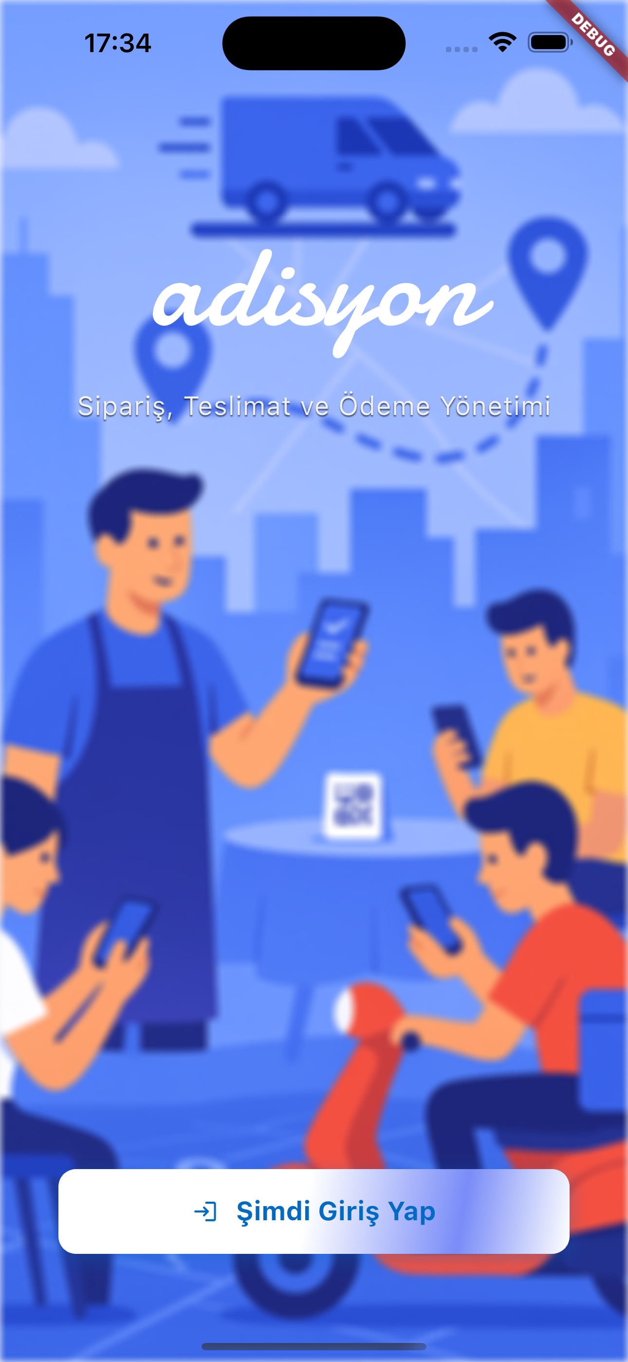 Mobil uygulama ana ekranı