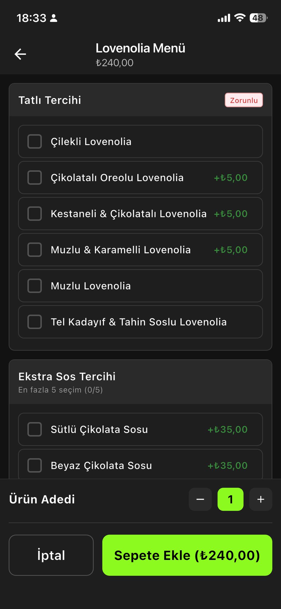 Yönetici mobil operasyon ekranı