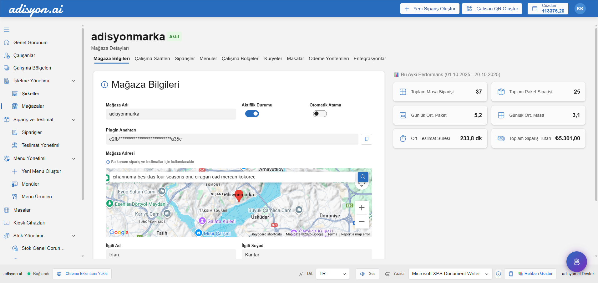 Workspace oluşturma ekranı